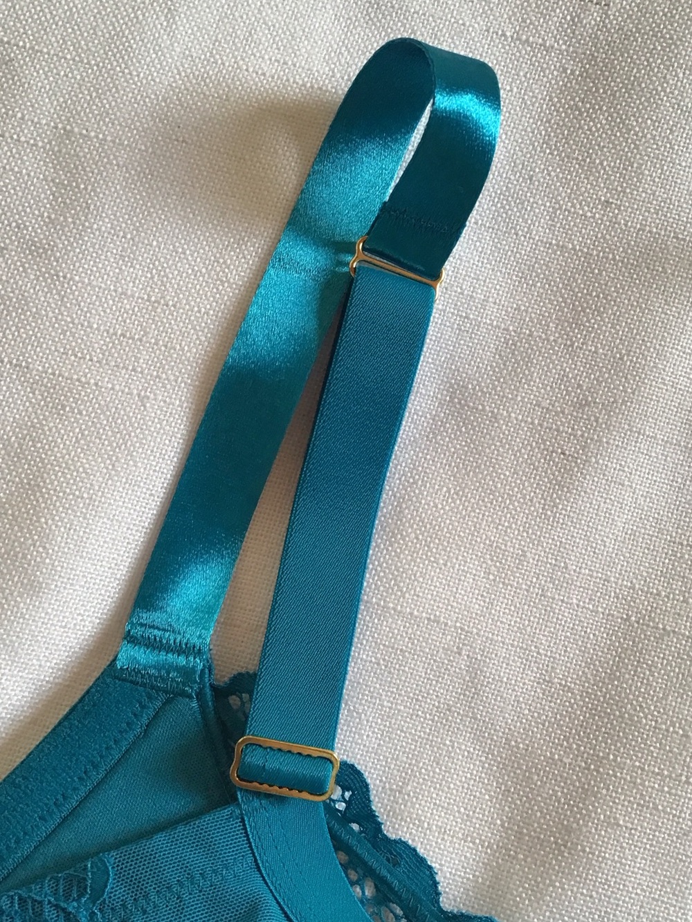 Cacique Women’s Teal Lace Longline Bra - Women Intimates size 38 F - Picture 8 of 9